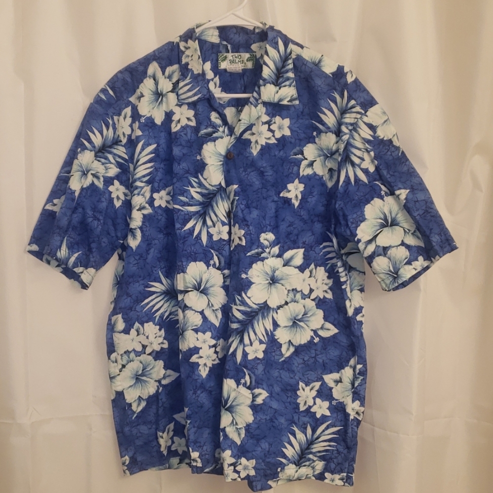 Two Palms Hawaiian Shirt L 100% Cotton L
